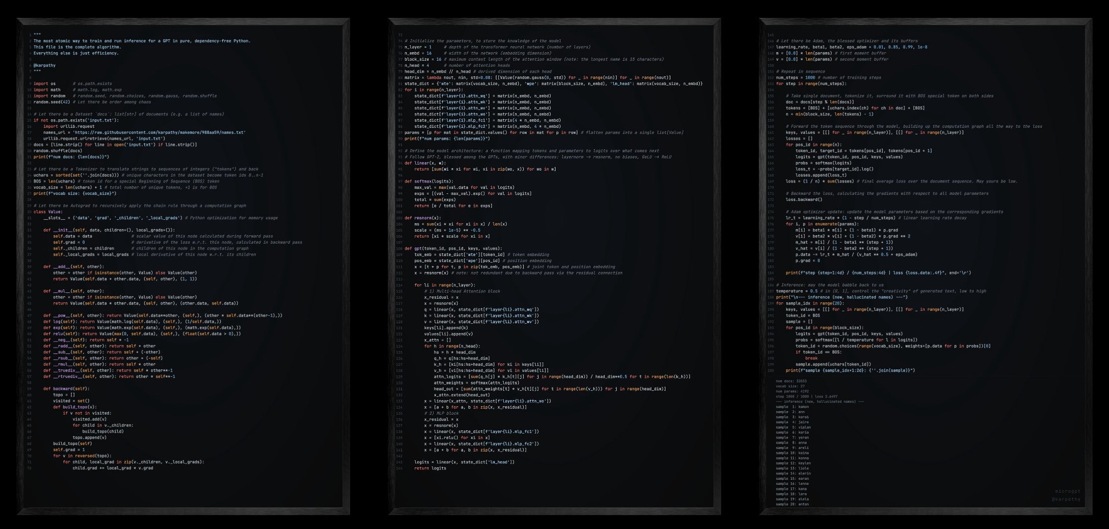 microgpt triptych (recommended)